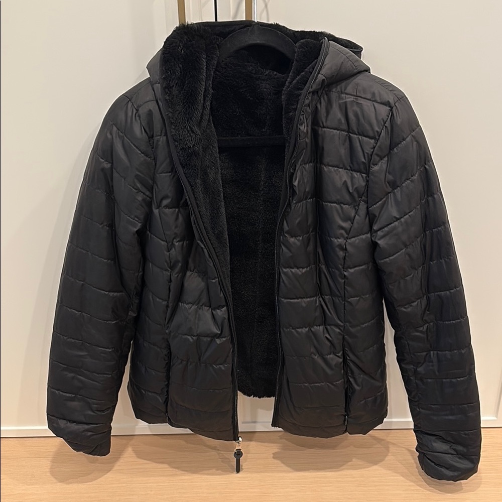 Marc New York Black Quilted and Faux Fur Women’s Jacket - Reversible